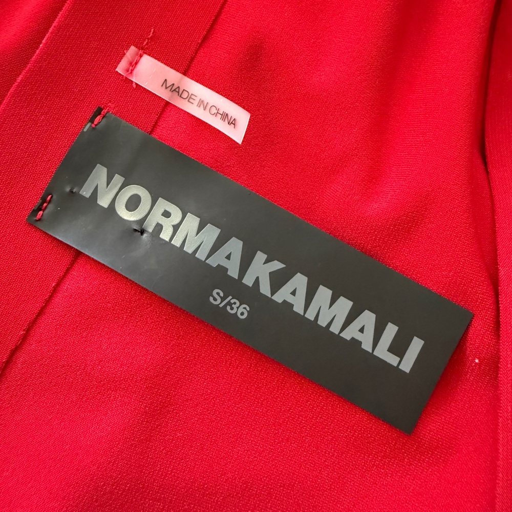 Norma Kamali Red Off-Shoulder Blouse - Picture 6 of 7